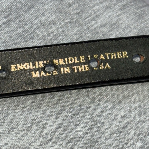 TORY 1.25” Laced Bridled Leather Belt Brass Buckle Size 26 - Picture 4 of 9